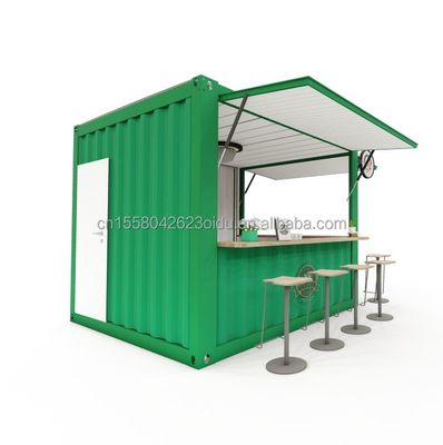 10 pies y 20 pies de contenedor cafeterías con aleación de aluminio ventanas portátiles pop up café bar