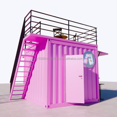 Tubos cuadrados de acero galvanizado utilizados para tiendas 10 pies pop up portable contenedor prefabricado restaurante quiosco de comida callejera