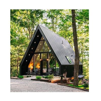 Bosque de la UE Estructura triangular de acero en forma de A Casas de madera para un estilo de vida sostenible