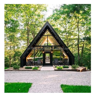 Bosque de la UE Estructura triangular de acero en forma de A Casas de madera para un estilo de vida sostenible