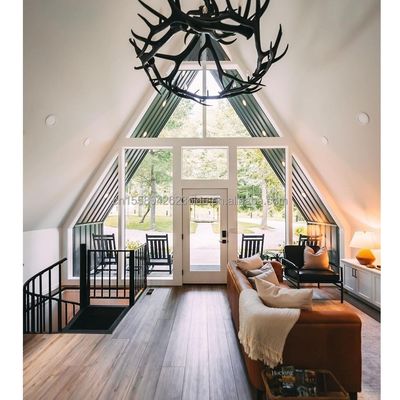 Bosque de la UE Estructura triangular de acero en forma de A Casas de madera para un estilo de vida sostenible