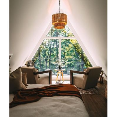 Bosque de la UE Estructura triangular de acero en forma de A Casas de madera para un estilo de vida sostenible