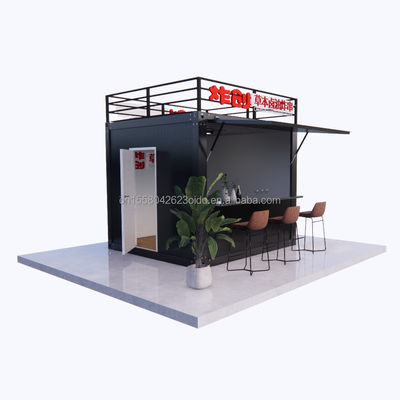 Estilo de diseño moderno 10 pies contenedor caja de guardia camión de comida rápida camión de café móvil bar tienda de conveniencia