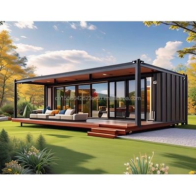 Exterior de 40 pies o 20 pies Contenedor de diseño moderno expandible Casa prefabricada Residencial Prefabricada Casa pequeña para material de acero vivo