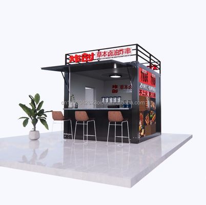 Estilo de diseño moderno 10 pies contenedor caja de guardia camión de comida rápida camión de café móvil bar tienda de conveniencia