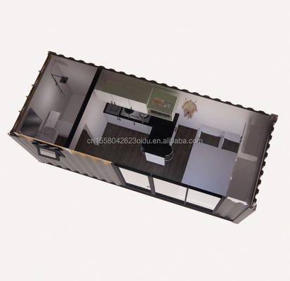 Casas de contenedores de acero prefabricadas de aleación de aluminio EU 20 FT para vivienda al aire libre en bosques residenciales