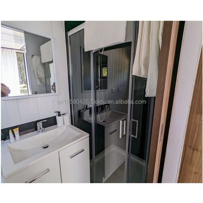 50/75/100mm Panel Sandwich de onda Pared UE Diseño moderno Estructura de acero Edificio para hoteles de troncos o casa pequeña móvil Casa prefabricada