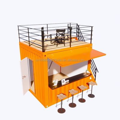 Tienda de contenedores prefabricados de 10 pies para comida rápida Barras de café de color personalizado Opción de supermercado de Shanghai