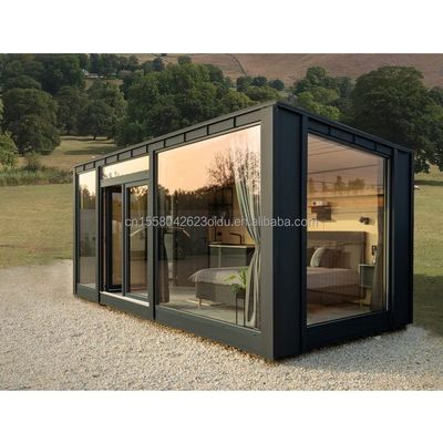 Tubos cuadrados de acero galvanizado Estructura principal Casas de contenedores de 40 pies para aplicaciones de hoteles y carports