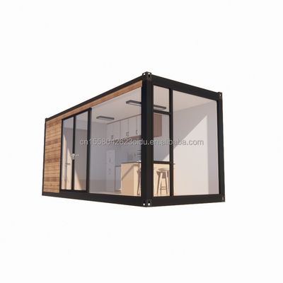 Cuadro de acero galvanizado de acero doblado 180g Casa prefabricada moderna de 20 pies 40 pies para envío Contenedor Jardín Hotel