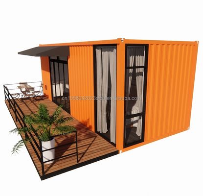 Cuadro de acero galvanizado de acero doblado 180g Casa prefabricada moderna de 20 pies 40 pies para envío Contenedor Jardín Hotel