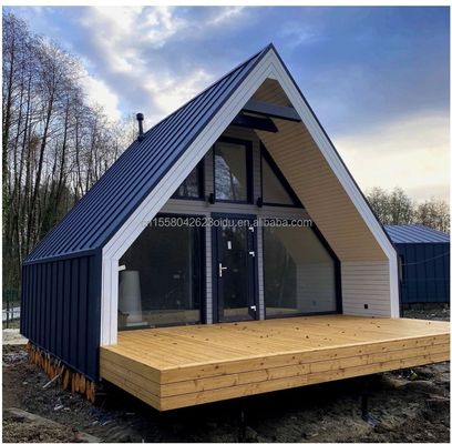 Panel de sándwich portátil exterior triángulo modular prefabricado contenedor plegable para la granja almacén de carga almacén de almacenamiento en el hogar