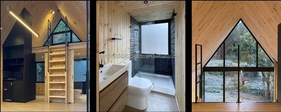 Panel de sándwich portátil exterior triángulo modular prefabricado contenedor plegable para la granja almacén de carga almacén de almacenamiento en el hogar