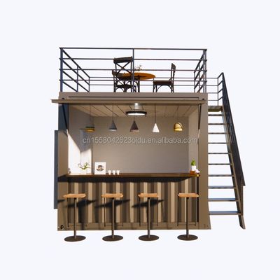 Supermercado de diseño moderno Contenedor móvil Bar de café Casas de 10 pies Mini tienda emergente