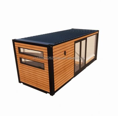 Color personalizado 40 pies Contenedor prefabricado Casa de madera 3 dormitorio y sala de estar Diseño de acero expandible para exteriores