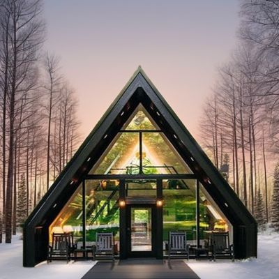 Casas de contenedores de estructura de acero de instalación rápida Villa de lujo moderna de dos pisos con marco A y diseño de paneles sándwich