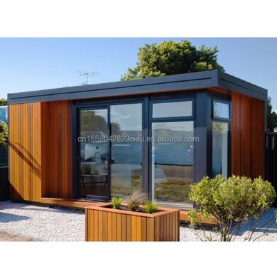 Casa de contenedores de madera de lujo personalizable de diseño moderno acero prefabricado al aire libre 20 pies 40 pies contenedor expandible