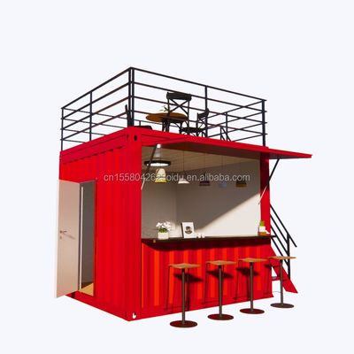 Tienda profesional Contenedor personalizado Tienda de café Bar Restaurante de comida rápida Tienda de conveniencia Kiosco con ventanas de aleación de aluminio