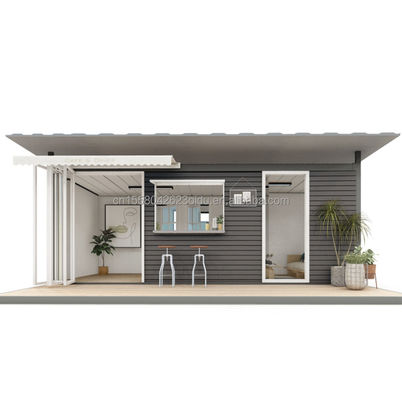 50/75/100mm Contenedor de paneles de sandwich con oleaje con cocina y baño para el mercado de la UE con 2 dormitorios y diseño de lujo