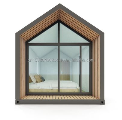 Instalación rápida Villa de lujo Prefabricada Casa de marco Estructura de acero Casa de contenedores triangular hecha con panel sándwich