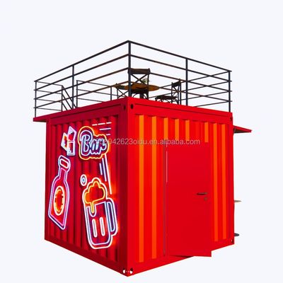 Tienda profesional Contenedor personalizado Tienda de café Bar Restaurante de comida rápida Tienda de conveniencia Kiosco con ventanas de aleación de aluminio