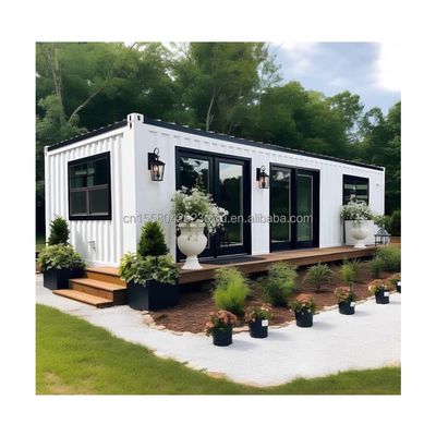 Estilo de diseño moderno 40 pies Contenedor plegable de dos dormitorios de color personalizado y puerta de vidrio para vida al aire libre