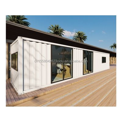 Estilo de diseño moderno 40 pies Contenedor plegable de dos dormitorios de color personalizado y puerta de vidrio para vida al aire libre