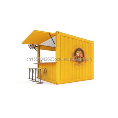 Acero galvanizado doblado 180g 10FT Mini tienda emergente contenedor cafetería/bar/restaurante de comida rápida/tienda de conveniencia/quiosco/stand