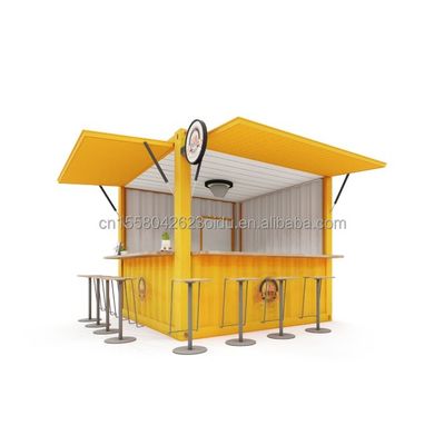 Acero galvanizado doblado 180g 10FT Mini tienda emergente contenedor cafetería/bar/restaurante de comida rápida/tienda de conveniencia/quiosco/stand