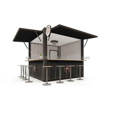 Acero galvanizado doblado 180g 10FT Mini tienda emergente contenedor cafetería/bar/restaurante de comida rápida/tienda de conveniencia/quiosco/stand