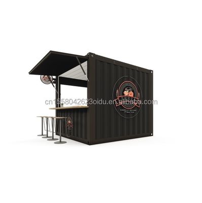 Acero galvanizado doblado 180g 10FT Mini tienda emergente contenedor cafetería/bar/restaurante de comida rápida/tienda de conveniencia/quiosco/stand