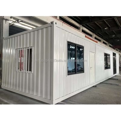 Diseño moderno Prefabricado Casa plegable Panel de sandwich de acero Casa de contenedores para exteriores en el sitio de construcción Dormitorio