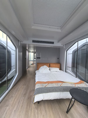 Cuadro de acero Galvanizado de acero Doblaje 180g vacaciones al aire libre o hotel diseño moderno prefabricado habitación cápsula 20 FT 40 FT