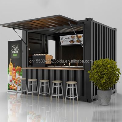 Cafetería Bar Street Restaurante Jardín Booth 10 pies a 20 pies o 40 pies con 50/75/100mm Panel de sándwich de onda