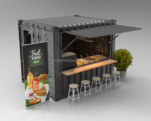 Cafetería Bar Street Restaurante Jardín Booth 10 pies a 20 pies o 40 pies con 50/75/100mm Panel de sándwich de onda