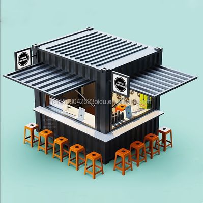 Cafetería Bar Street Restaurante Jardín Booth 10 pies a 20 pies o 40 pies con 50/75/100mm Panel de sándwich de onda