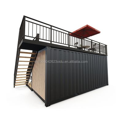Ventana de aleación de aluminio de 20 pies / 40 pies Edificios de contenedores de madera de un piso para hoteles, apartamentos, villas o cabañas