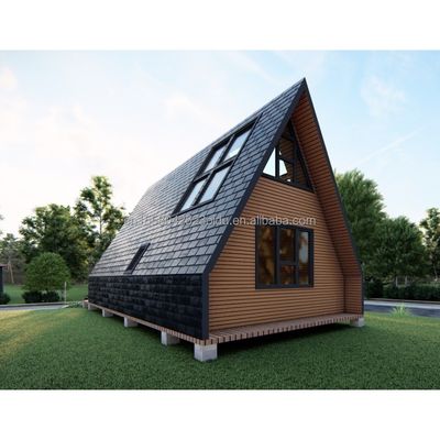 Hoteles Casas de madera con diseño triangular Contenedor de estilo moderno y 50/75/100mm Wave Sandwich Panel Wall en la UE