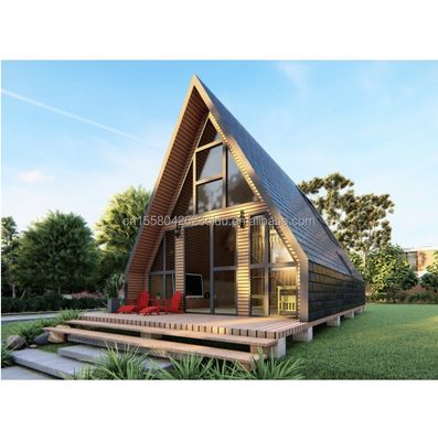 Hoteles Casas de madera con diseño triangular Contenedor de estilo moderno y 50/75/100mm Wave Sandwich Panel Wall en la UE