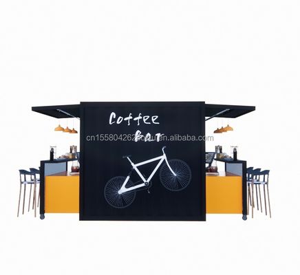 Restaurantes de comida rápida Mini Pop-up Shop Cafeterías Contenedores móviles Cafeterías con estilo de diseño moderno y ventanas de aleación de aluminio