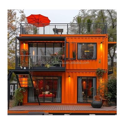 20 pies de lujo moderno Casa prefabricada Panel de sandwich de acero Contenedor de envío modificado para jardín al aire libre Alternativa de vida