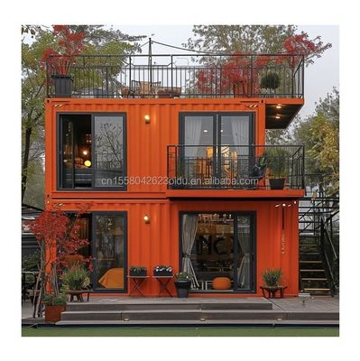 20 pies de lujo moderno Casa prefabricada Panel de sandwich de acero Contenedor de envío modificado para jardín al aire libre Alternativa de vida
