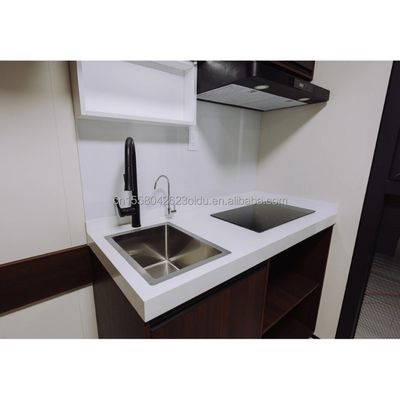 20 pies de lujo moderno Casa prefabricada Panel de sandwich de acero Contenedor de envío modificado para jardín al aire libre Alternativa de vida