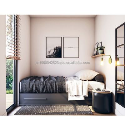 20 pies de lujo moderno Casa prefabricada Panel de sandwich de acero Contenedor de envío modificado para jardín al aire libre Alternativa de vida