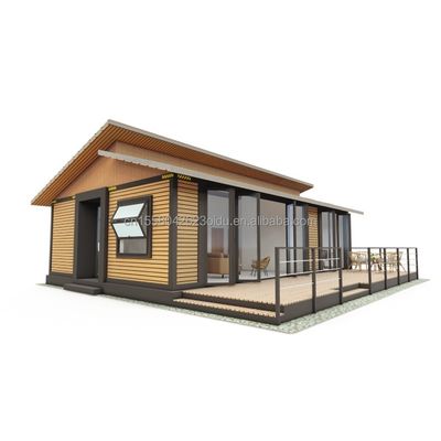 EU Moderno 3 dormitorios Contenedores de paquetes planas Casas de madera pared exterior y acero galvanizado flexión 180g para residencial