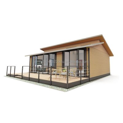 EU Moderno 3 dormitorios Contenedores de paquetes planas Casas de madera pared exterior y acero galvanizado flexión 180g para residencial