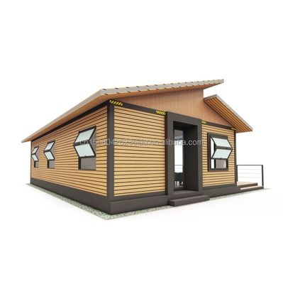 EU Moderno 3 dormitorios Contenedores de paquetes planas Casas de madera pared exterior y acero galvanizado flexión 180g para residencial