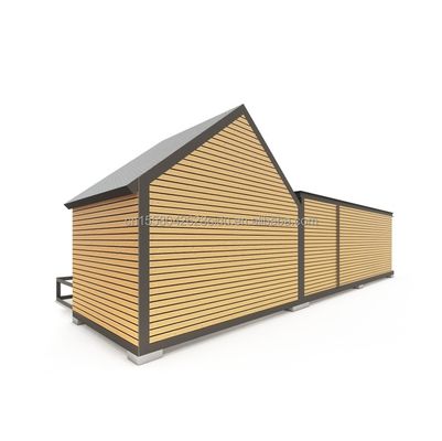 50/75/100mm Wave Sandwich Panel Pared para el centro comercial en el triángulo Estructura de acero Diseño de la UE moderna casa de contenedores de paquetes planos