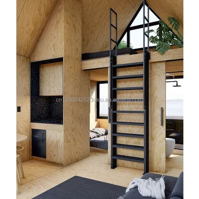 Moderno A-Triángulo Casa Pequeña Casa Prefabricada Remolque de la Casa Flat Pack Acero y panel de sándwich Casa móvil para hotel u otros fines