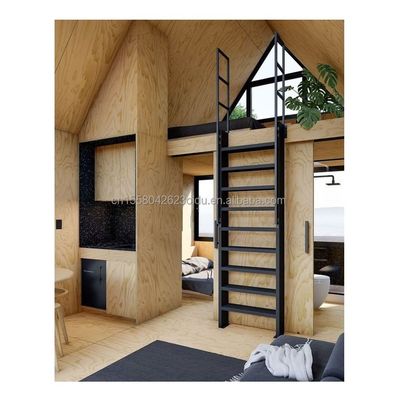 Moderno A-Triángulo Casa Pequeña Casa Prefabricada Remolque de la Casa Flat Pack Acero y panel de sándwich Casa móvil para hotel u otros fines